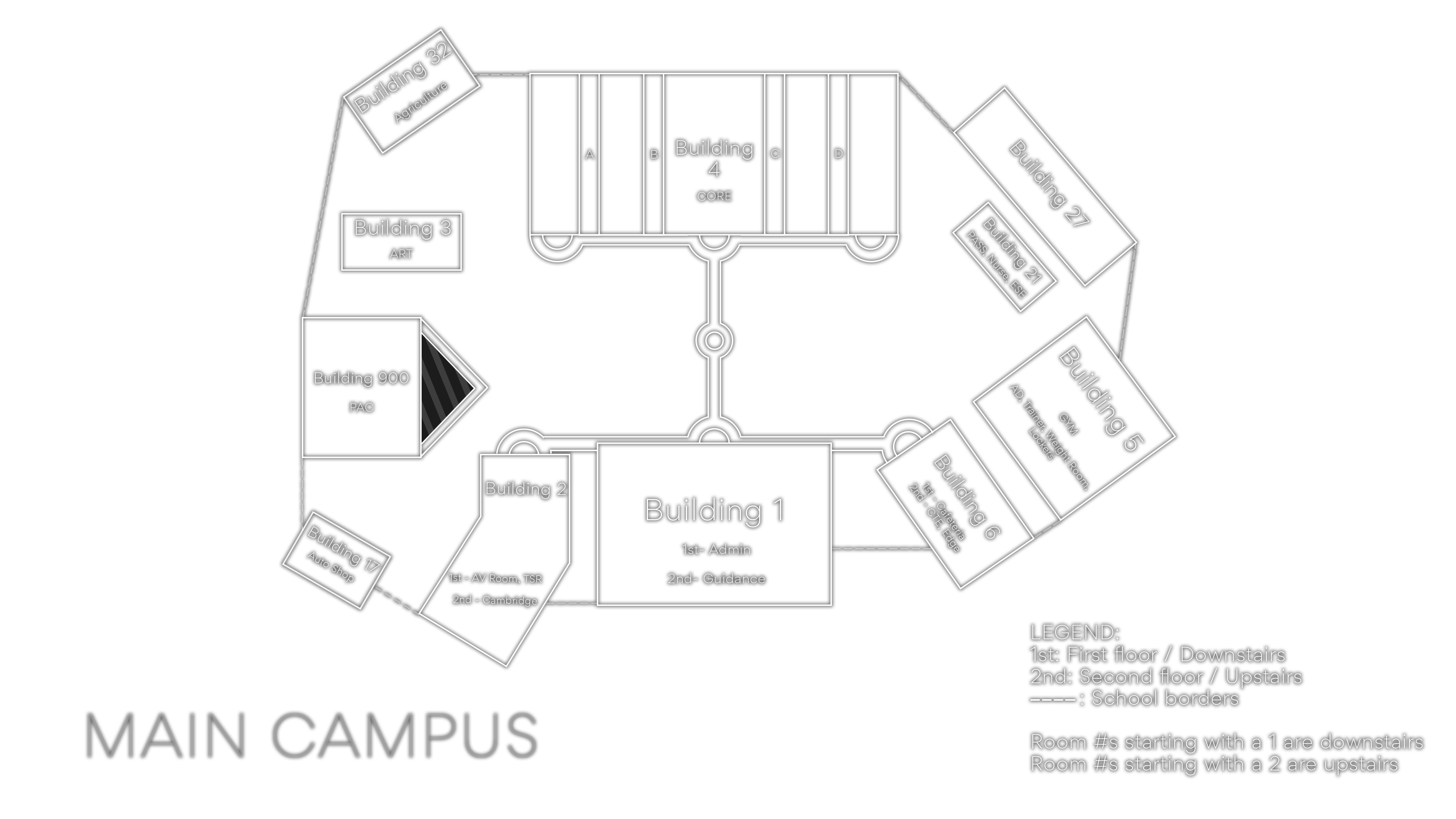 Map of the Colonial High School Main Campus.